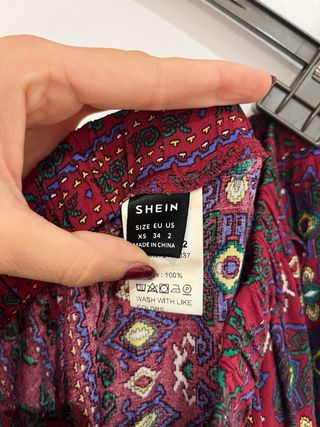 Falda larga estampada multicolor