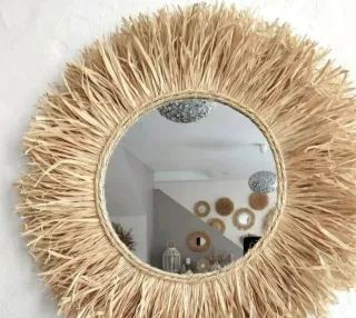 Espejo 80cms macramé