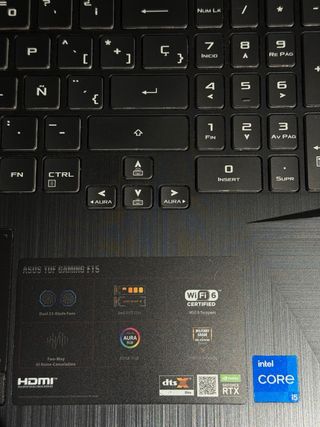 Portátil ASUS TUF Gaming F15 Negro