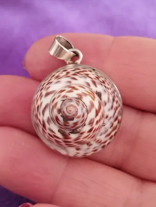 Colgante Plata Ley Concha Artesanal