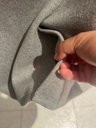 Abrigo paño gris doble botonadura Pimkie