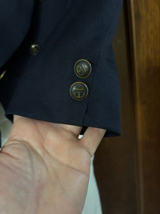 Traje comunión vintage azul y blanco