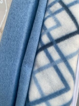 Juego Sábanas Pirineo Cama 135cm Azul/Blanco