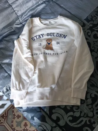 Sudadera niña beige talla 11/12