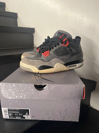 Nike Jordan 4 Retro Grigio Rosso Tg 42