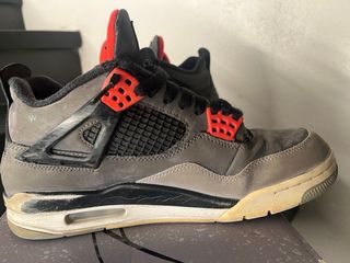 Nike Jordan 4 Retro Grigio Rosso Tg 42