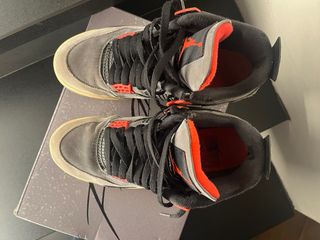 Nike Jordan 4 Retro Grigio Rosso Tg 42