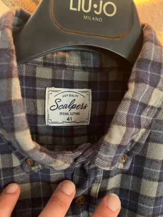 Camisa Scalpers cuadros azul y verde