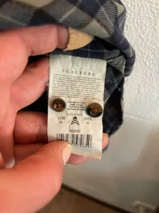 Camisa Scalpers cuadros azul y verde