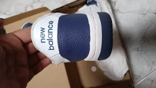 Tenis New Balance Blanco y Azul