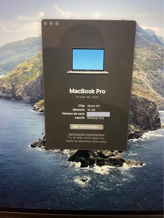 MacBook Pro Apple M1 13 16GB Plata