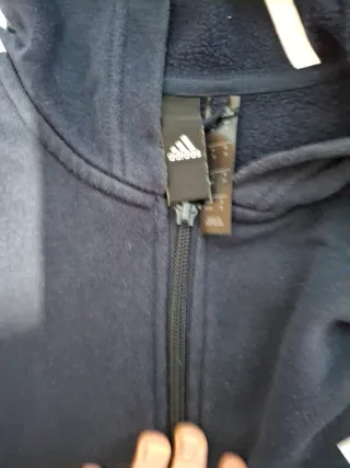 Sudadera Adidas cremallera azul y verde