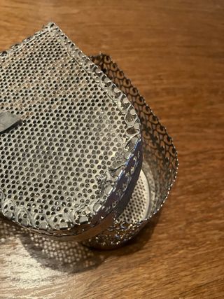 Caja joyero metálica vintage