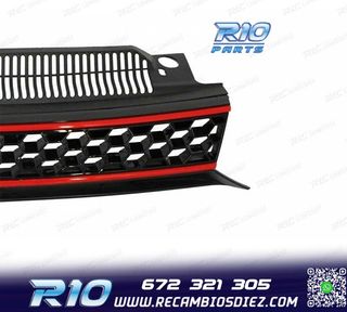 PARRILLA VOLKSWAGEN VW GOLF 6 08-12 LOOK GTI NEGRO MOLDURA R