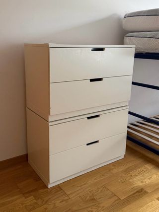 2 Cómodas Blancas NORDLI 2 Cajones, precio por ud