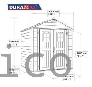 Caseta PVC Storemax Plus 209x210x231 cm - Duramax
