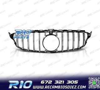 PARRILLA MERCEDES W205 14-18 LOOK AMG GT CROMO NEGRO