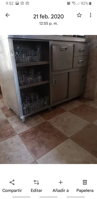 Mueble Acero Inoxidable Cafetería/Bar