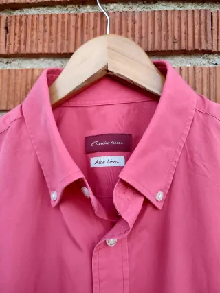 Camisa Emidio Tucci Rosa Manga Corta Talla L