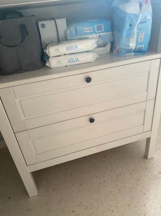 Mueble cambiador bebé blanco