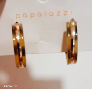 2 Pares Pendientes Oro y Verde