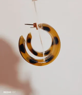 2 Pares Pendientes Oro y Verde