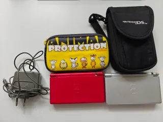 Nintendo DS Lite Roja y Plateada