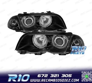 FAROS BMW E46 98-01 OJOS ANGEL NEGROS
