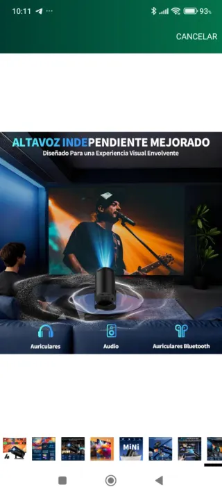 Mini proyector 4K nuevo a estrenar