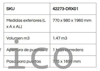 Caseta Armario Metálica Palladium 77x98x196 cm - Duramax