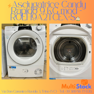 Asciugatrice Candy Rapidò 9kg ROEH9A2TCEX-S