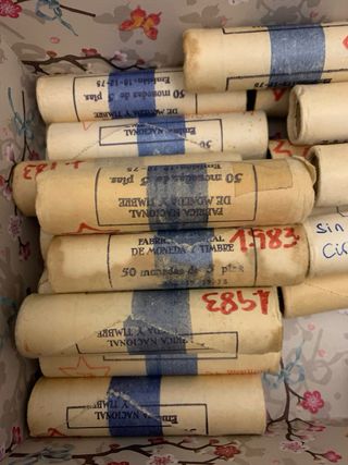 Lote 22 monedas 5 pts diferentes años