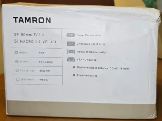 Tamron SP 90mm f/2.8 Di Macro 1:1 VC USD Canon