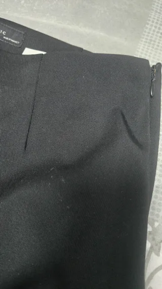 Pantalón vestir Mango negro tipo raso