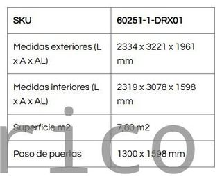 Caseta Metálica Eco Gandia 233x322x196 cm - Duramax