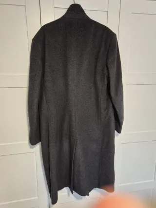 Abrigo largo YSL gris paño