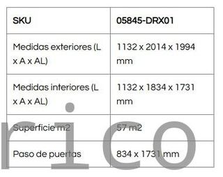 Caseta Metálica Top Venus 113x201x199 cm - Duramax