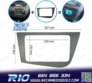 MARCO GRIS RADIO 2-DIN PARA SEAT LEON 05-12