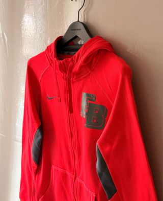 Sudadera Nike Therma-FIT Roja y Gris