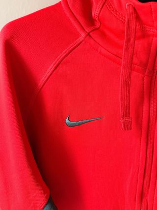 Sudadera Nike Therma-FIT Roja y Gris
