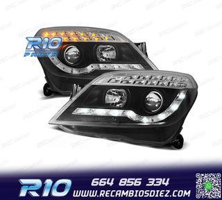 FAROS PARA OPEL ASTRA H 04-09 LUZ DIURNA + INTERMITENTE LED