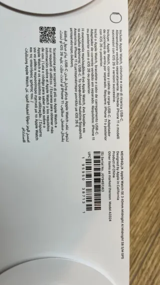 Apple Watch Nuevo - MEH94QL/A SE 3 40m