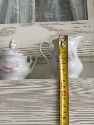 Set Zuccheriera e Lattiera Limoges Fiori Rosa