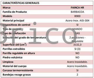 Barbacoa Gas Serie 500 - B900