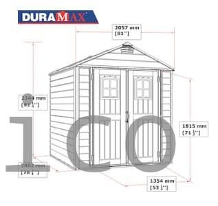 Caseta PVC Storemax Plus 209x210x231 cm - Duramax