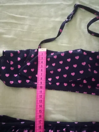 Bikini niña corazones rosa