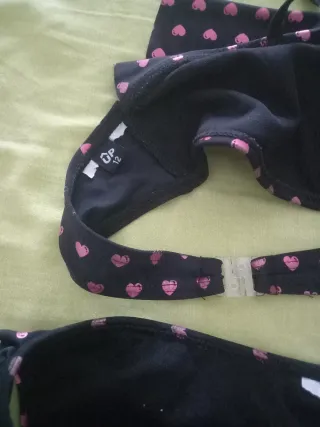 Bikini niña corazones rosa