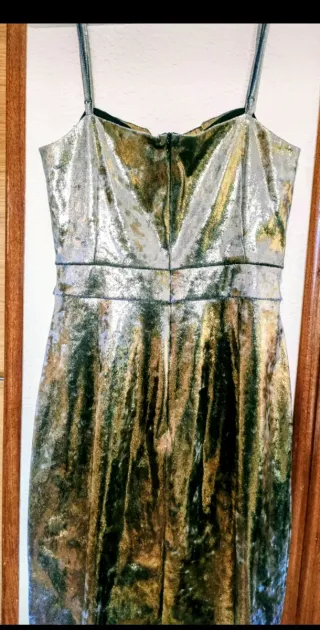 Vestido fiesta Zara dorado