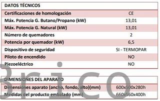 Barbacoa Gas Serie 500 - B600