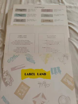 Label Land ilustraciones temáticas